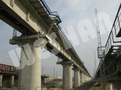 呼准桥钢柱固定工程