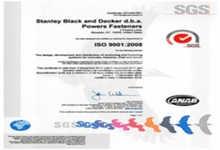 Anchor System Certificate ISO 9001    (工程部)